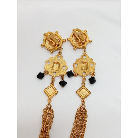 GERARD YOSCA Earrings Runway Statement Glamour 6" - Picture 9 of 12